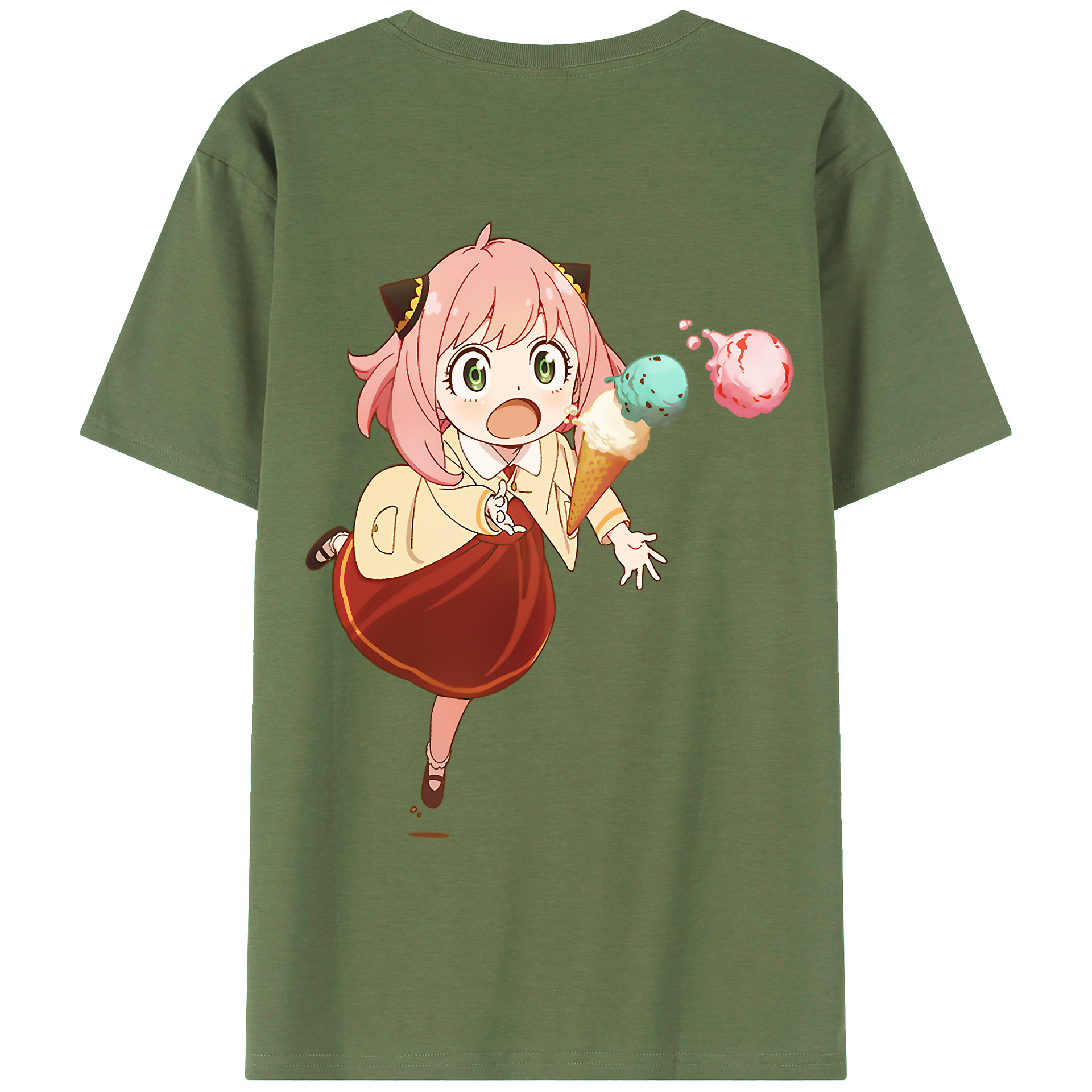 （画像用） SPY×FAMILY间谍家家酒 綿100％ メンズ半袖Tシャツ（バックプリント） 通気性